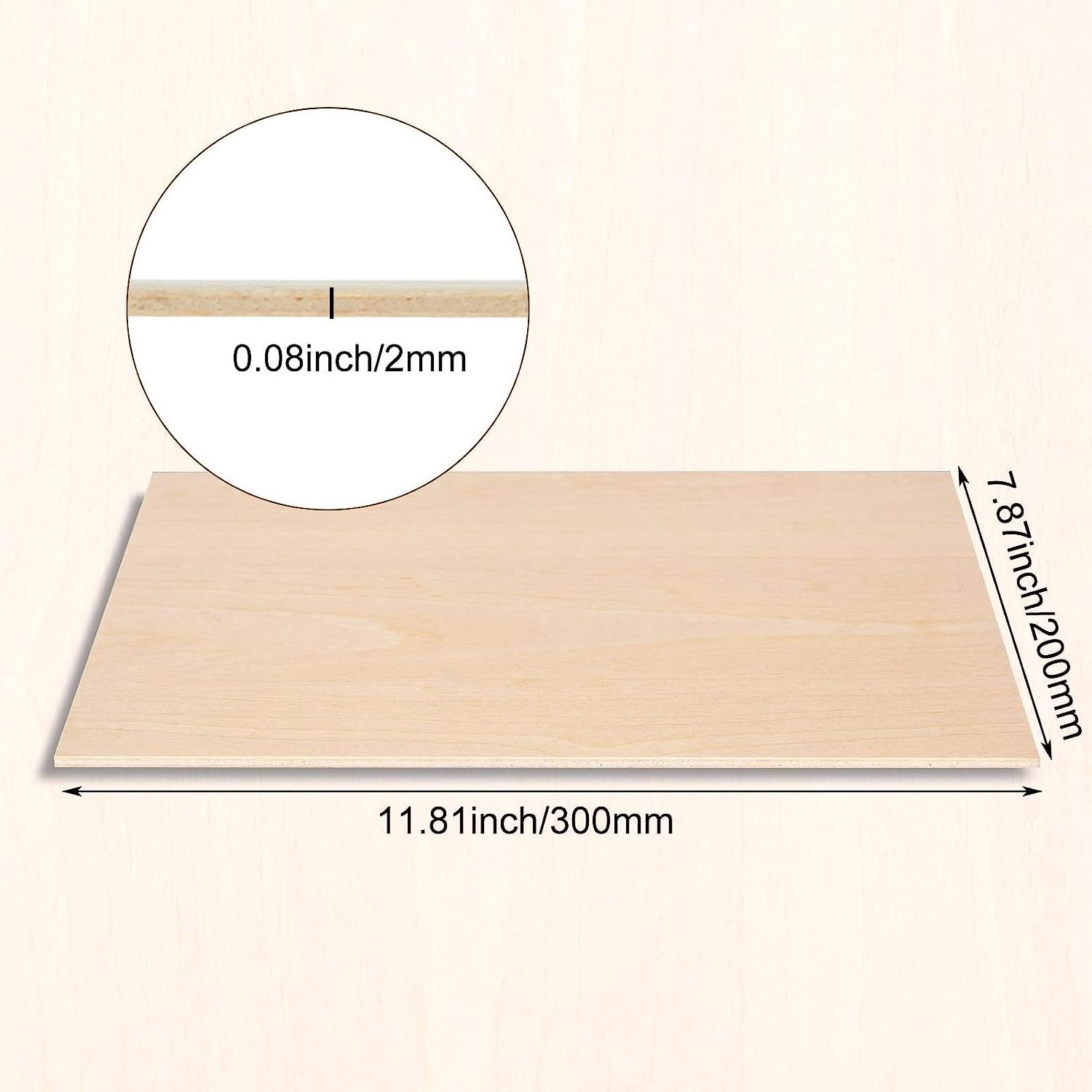 bulk rectangle custom 2mm unfinished thin craft wooden plywood board basswood sheets for laser cutting model making burning