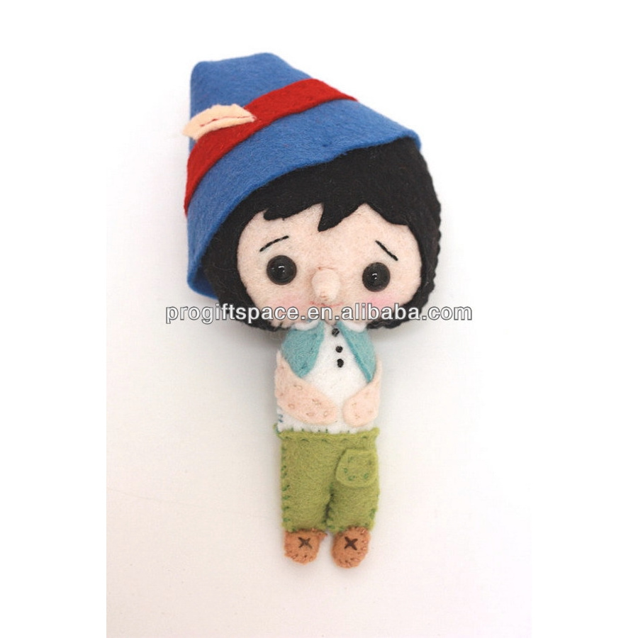 Hot new product best selling for 2024 Eco friendly felt quality Pinocchio Plush Felt Doll for kids made in China