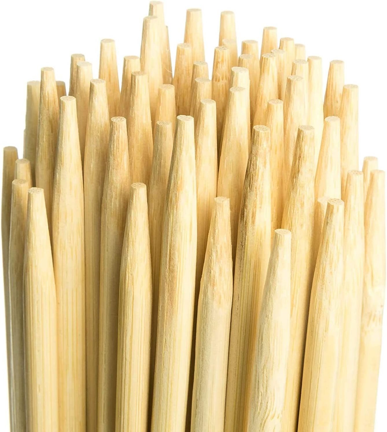 Natural safe round wood bamboo sticks pole for kitchen picnic camping food BBQ skewers kebab Marshmallow Sticks