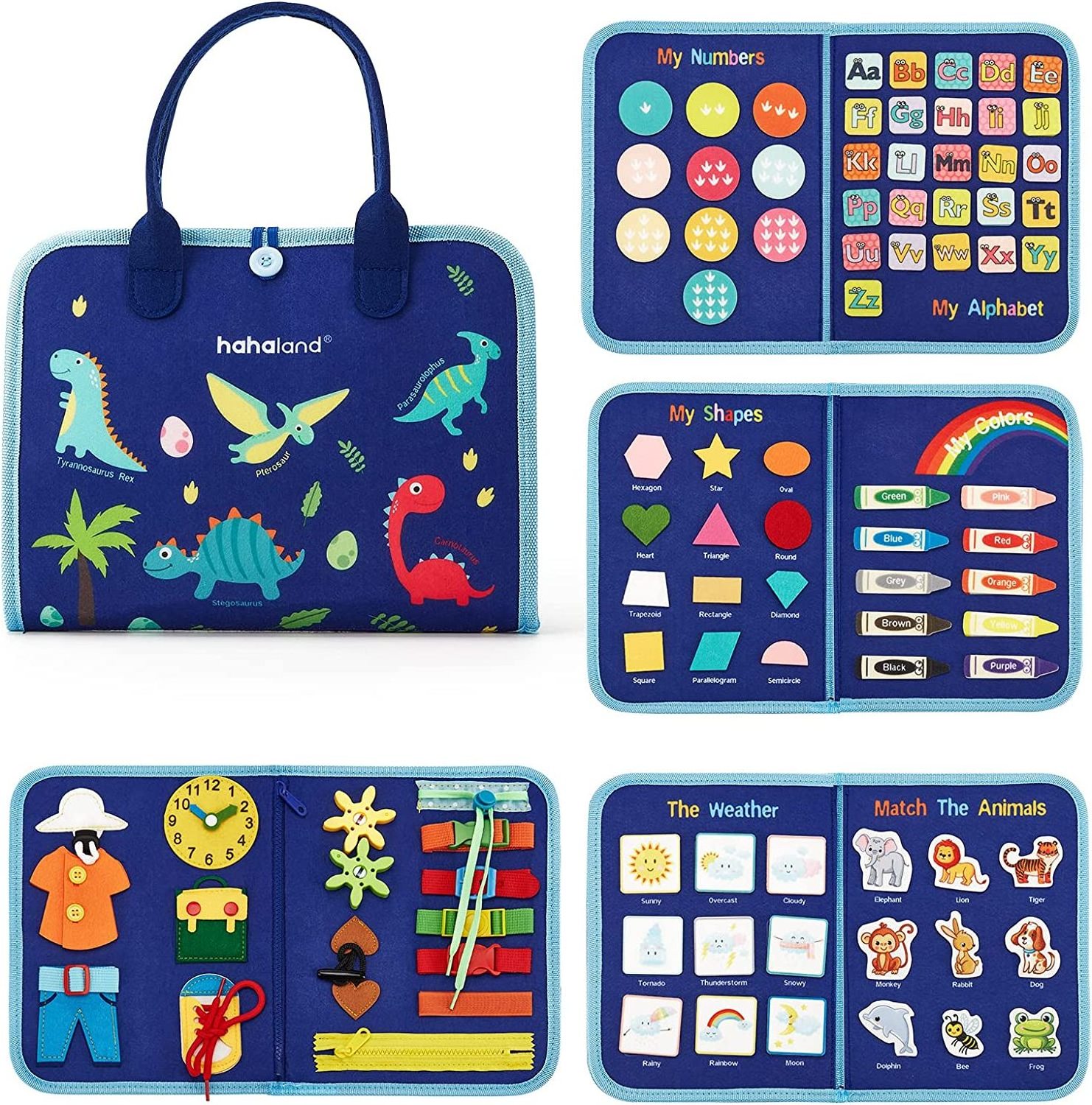 Baby Sensory Montessori Toy Travel Baby Busy Activity Boards Felt Quiet Books from 1 2 3 4 5 Years Educational Toy for Boys Girl