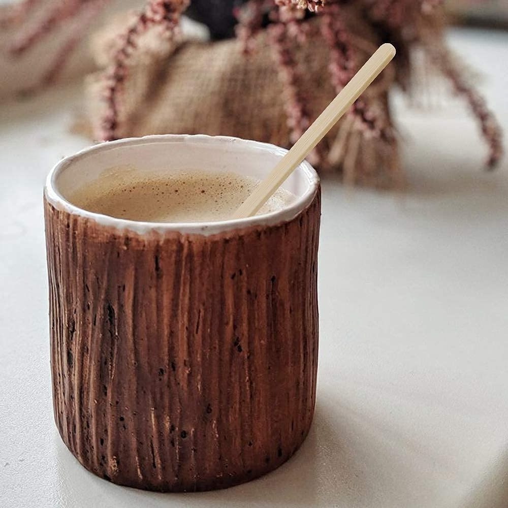 premium thick birch wood disposable eco-friendly custom wooden coffee stir sticks for beverages tea and crafts