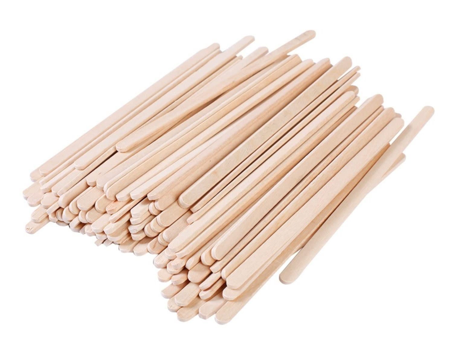 premium thick birch wood disposable eco-friendly custom wooden coffee stir sticks for beverages tea and crafts