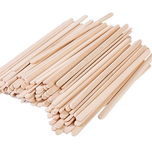 premium thick birch wood disposable eco-friendly custom wooden coffee stir sticks for beverages tea and crafts