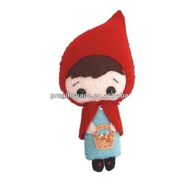 Hot new product best selling for 2023 Eco friendly felt Little Red Riding Hood Plush Felt Doll made in China