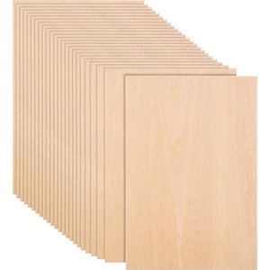 bulk rectangle custom 2mm unfinished thin craft wooden plywood board basswood sheets for laser cutting model making burning