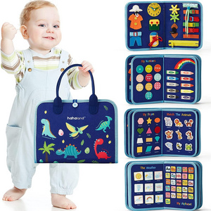 Baby Sensory Montessori Toy Travel Baby Busy Activity Boards Felt Quiet Books from 1 2 3 4 5 Years Educational Toy for Boys Girl