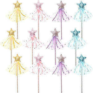 Hot Selling Princess Magic Wand for Girl's Princess Costume Role Play Birthday Party Favor Fairy Dress-up Wands