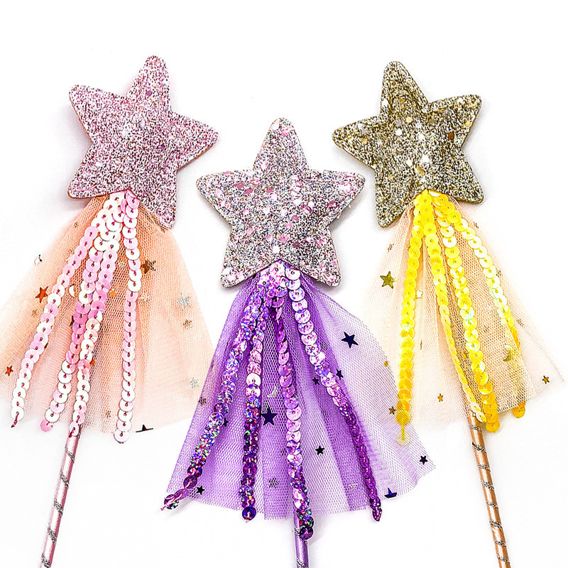 21 Piece Fairy PVC Magic Wands Magic Toys Dress Up Game Princess Costume Cosplay Supplies Girl Dress-Up Princess Wand Set