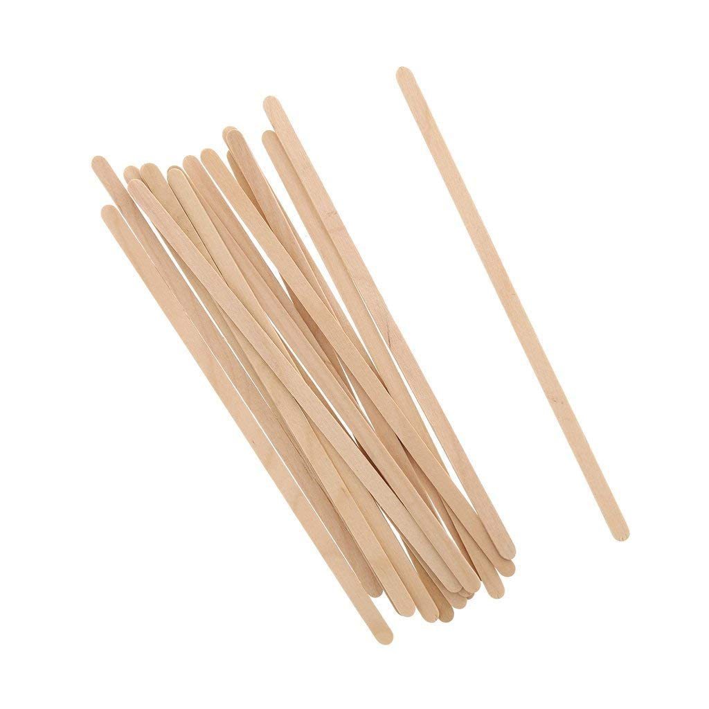 premium thick birch wood disposable eco-friendly custom wooden coffee stir sticks for beverages tea and crafts