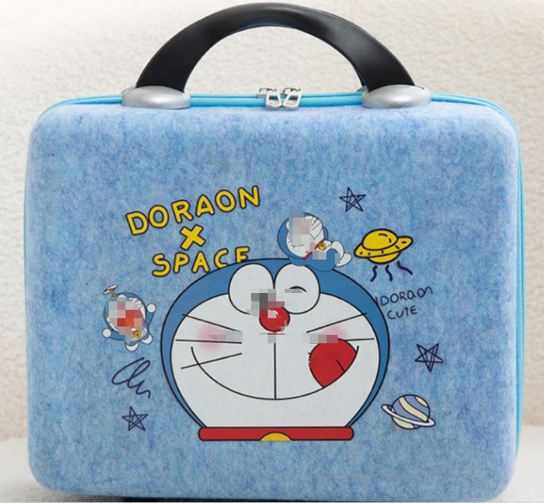 free sample in stock wholesale custom kids cabin mini cartoon frame felt suitcases make up case trolley luggage travel bags