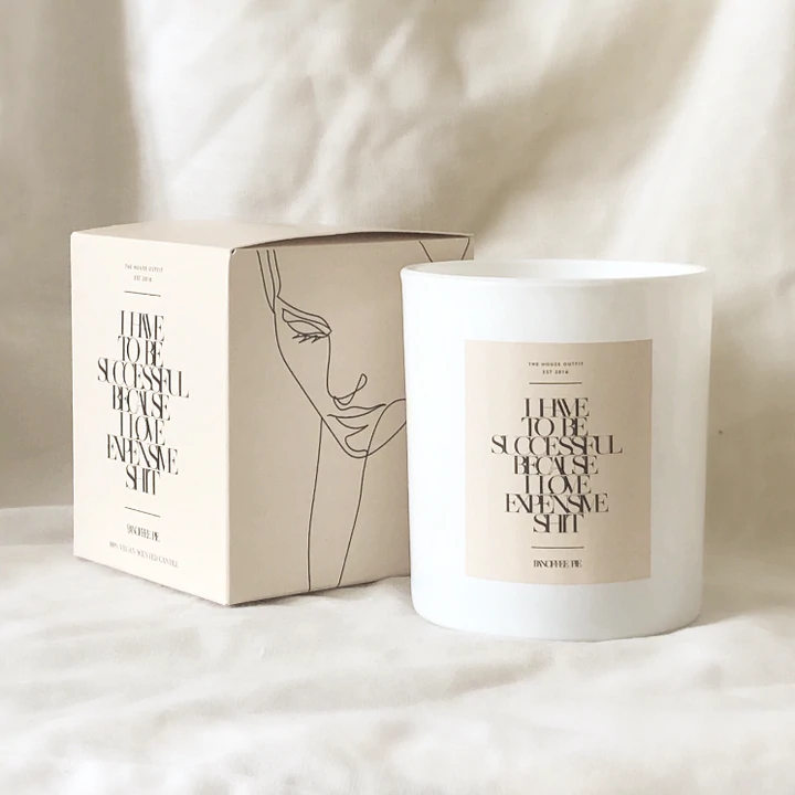 Customized luxury plain white paper candle glass jar box black folding flat foldable packaging white cartoon packaging candles