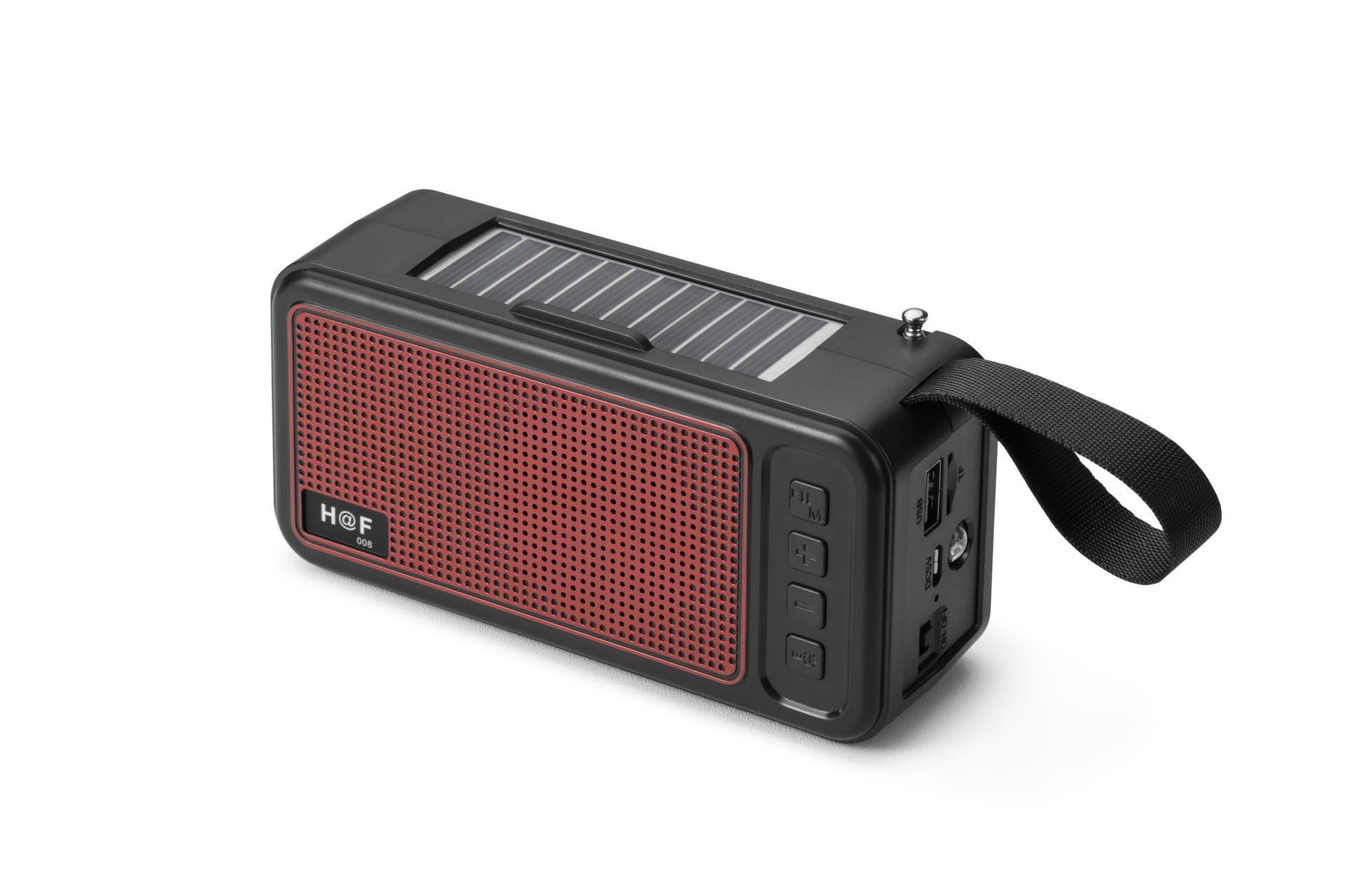 HF-008 portable flashlight radio outdoor solar charging Bluetooth speaker rechargeable emergency led  lights