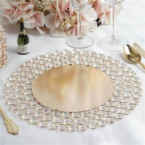 Silver Pearl Beaded Wedding Reception Charger Plates Set Dinner Chargers Handmade Metal Chargers Banquet Plate