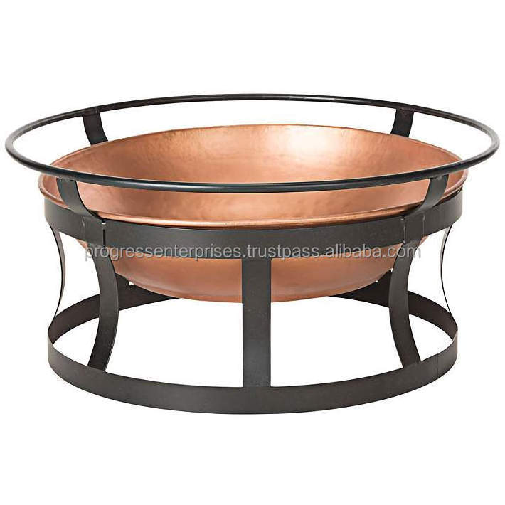 Modern Outdoor Fire Pit Copper Stainless Steel Garden Decor