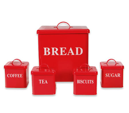 Metal kitchen bread box bread bin sugar coffee tea canister set food storage container kitchen accessories gadget