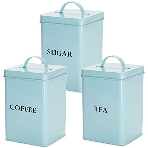 Metal kitchen bread box bread bin sugar coffee tea canister set food storage container kitchen accessories gadget