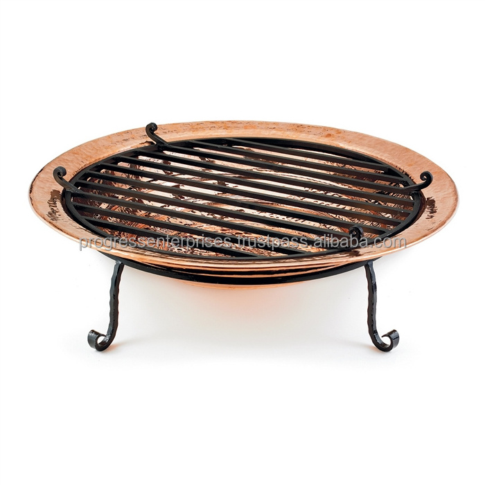 Modern Outdoor Fire Pit Copper Stainless Steel Garden Decor