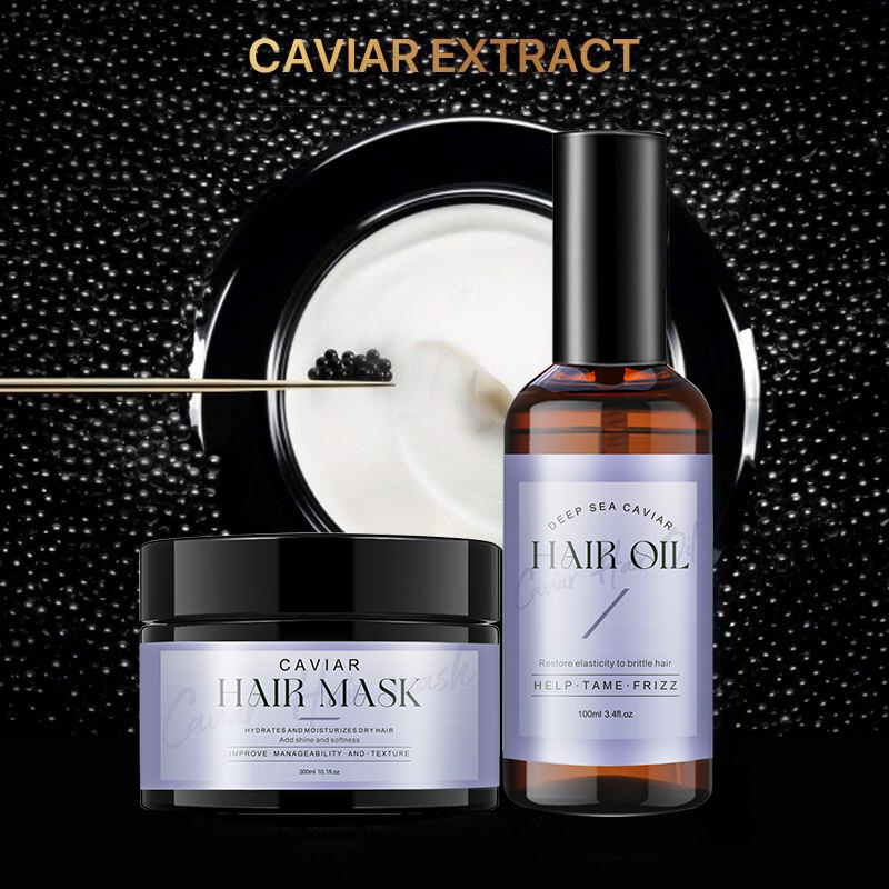 Salon Level Keratin Collagen treatment Nourishing Private Label Caviar Shampoo Professional Hair Care Set Products