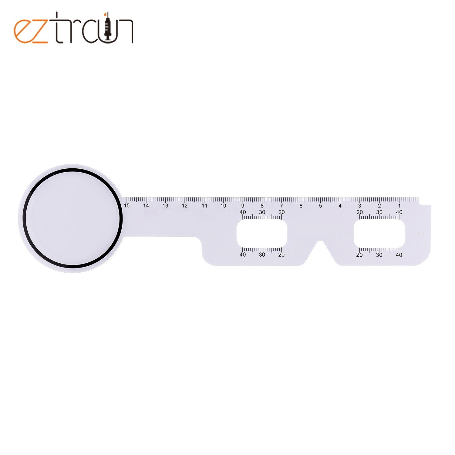 Ophthalmology 2 in 1 Plastic Pupilometer Pd Meter Ruler Multifunctional Optical Eye Occluder