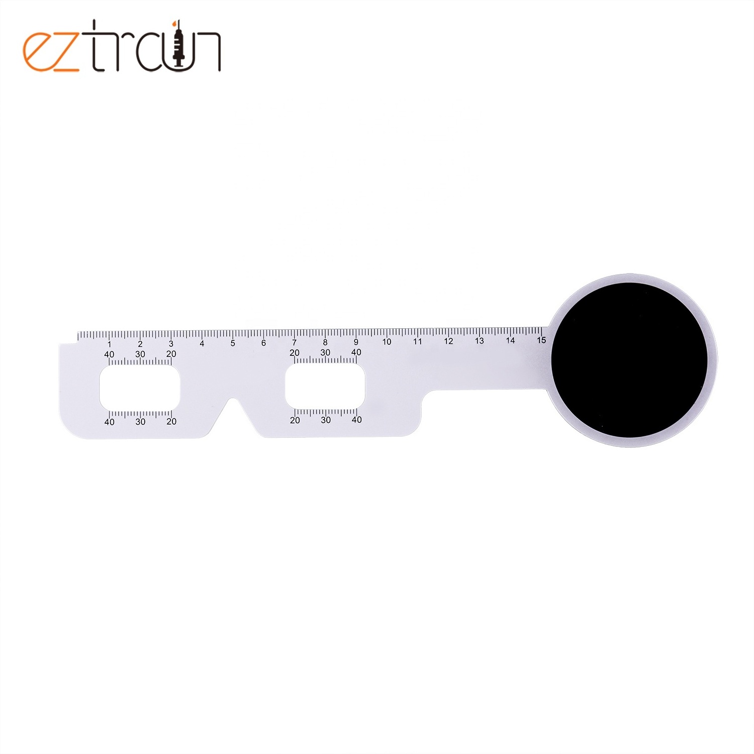 Ophthalmology 2 in 1 Plastic Pupilometer Pd Meter Ruler Multifunctional Optical Eye Occluder