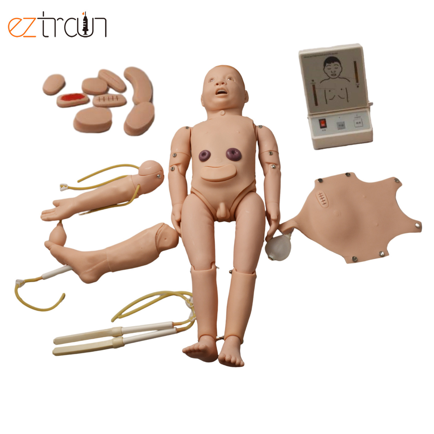 Full Functional 3 Year Old Children Manikin for CPR training Nursing Mannequin Injection Urinary Catheterization Model