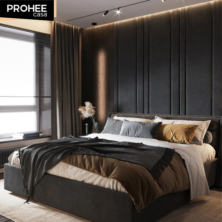 Modern Customized bedroom upholstered fabric soft wall panel