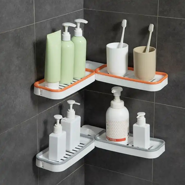 Hot Sale Hand-washing Sink Shelf High Quality Foldable Corner Bathroom Wall Storage Rack Hand Faucet Drain Rack