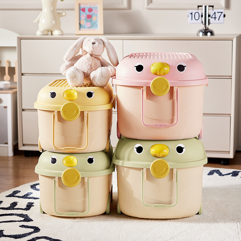 Hot Sale Kids Toy Box Plastic Toy Storage Organizer with Lid for Stuffed Animals Books Clothes Bedroom