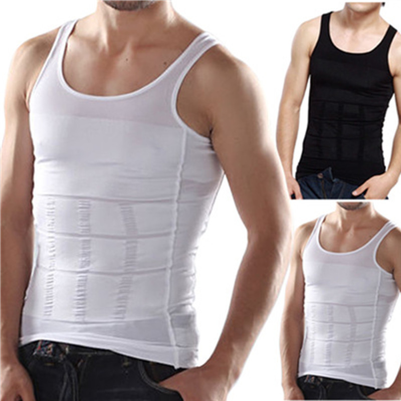 Hot Sale Men's Slimming Body Shaper men's vests Slim n lift Men fitness waistcoat gym vest Slimming Shirt Vest