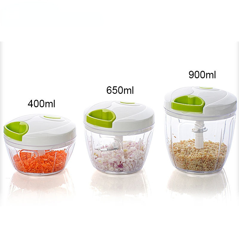 Kitchen Accessory 400ml Plastic Manual Pull Mini Food Chopper Home Use Garlic Twister Mini Manual Food Chopper Vegetable Cutter