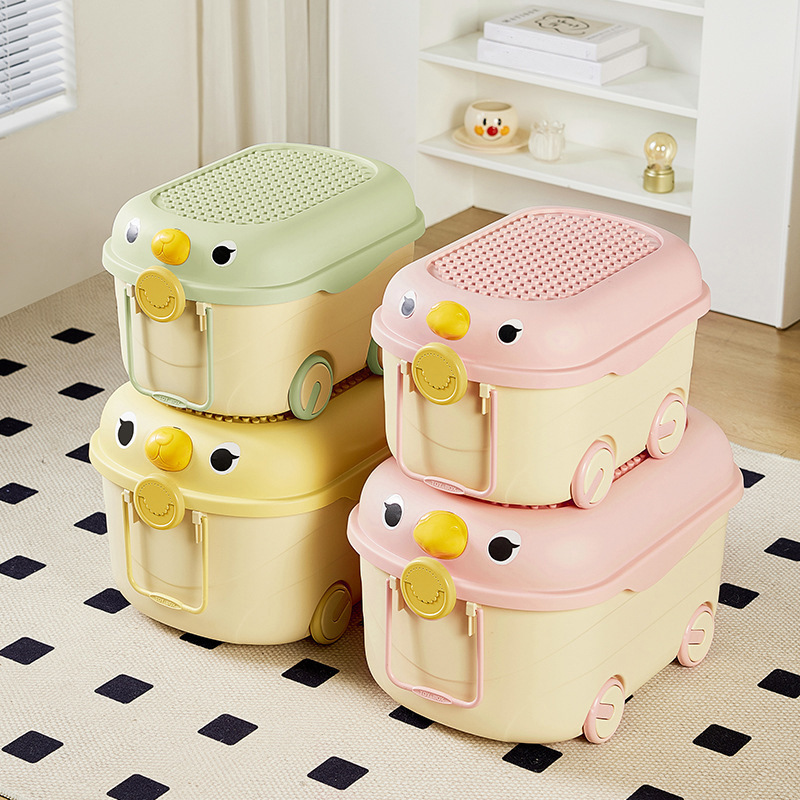 Hot Sale Kids Toy Box Plastic Toy Storage Organizer with Lid for Stuffed Animals Books Clothes Bedroom