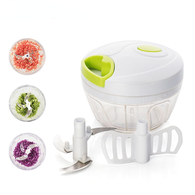 Kitchen Accessory 400ml Plastic Manual Pull Mini Food Chopper Home Use Garlic Twister Mini Manual Food Chopper Vegetable Cutter