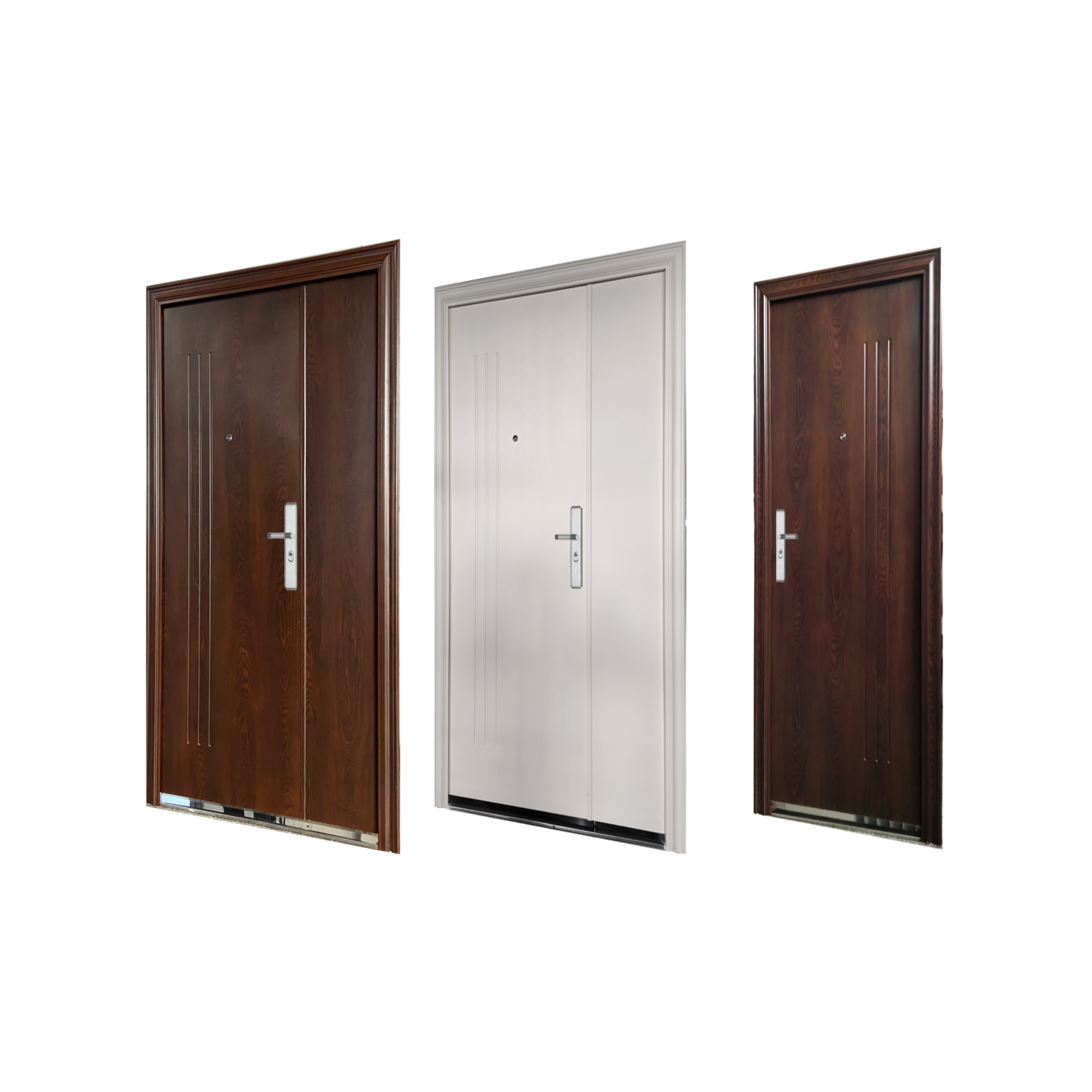 Hot Sale Custom Exterior Main Security Door Design Safety Metal Steel Front Entry Door