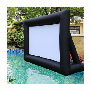 16 feet Inflatable Outdoor Projector Screen Blow Up Screen for TV Movies with Blower Portable Projection Screen for Home Theater