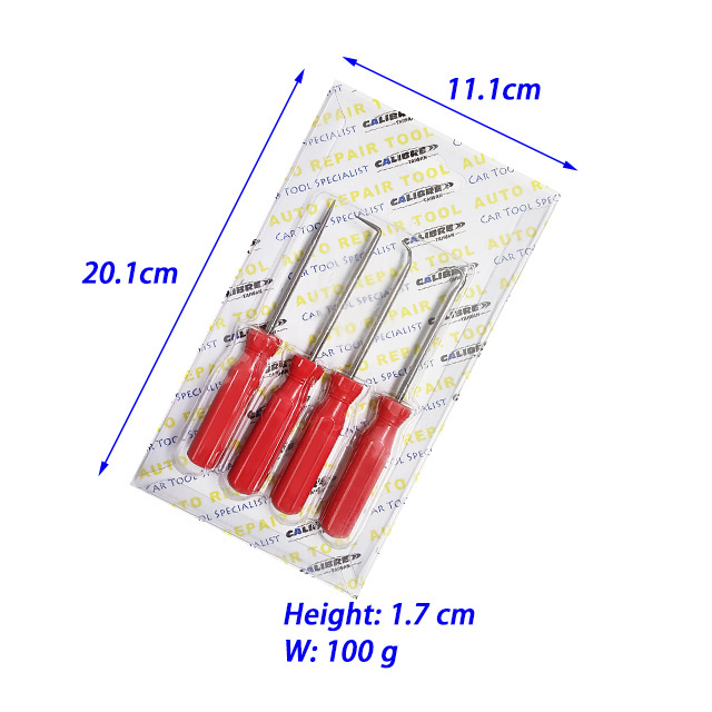 CALIBRE 4pc Mini Precision Hook And Pick Set Oil Seal Screwdrivers O-Ring Seal Gasket Puller Remover