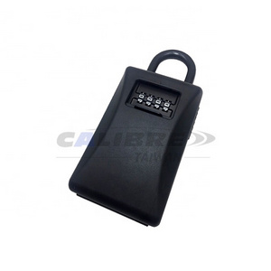 CALIBRE Portable 4 Digit Combination Key Storage Lock Box with Resettable Code Portable Key Safe Box