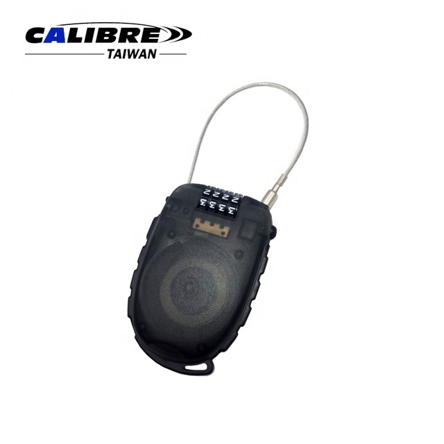 CALIBRE 4 Digit Tumbler Combination Retractable Adjustable Wire Cable Lock