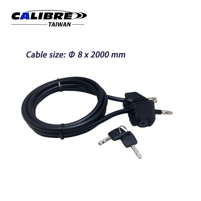 TAIWAN CALIBRE Dia. 8 x L 2000mm Master Security Adjustable Cable Lock with Key