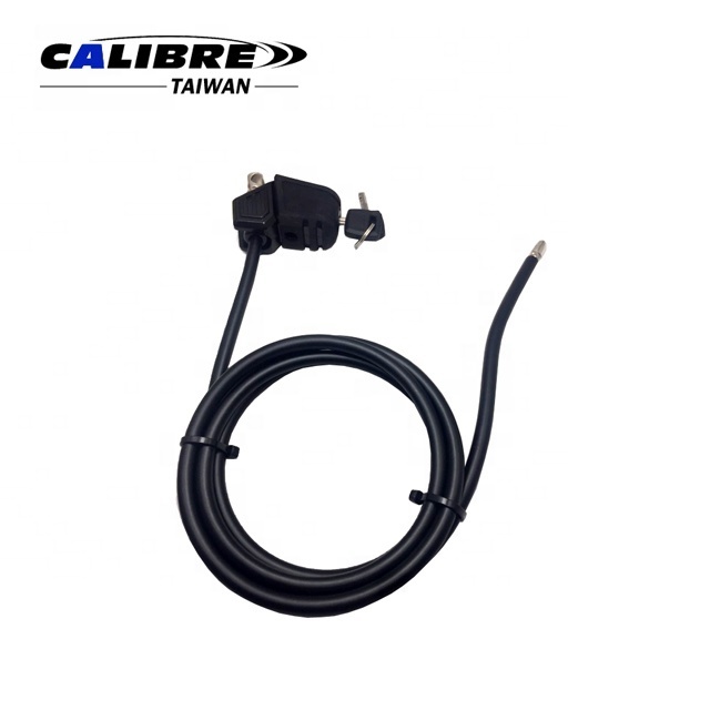 TAIWAN CALIBRE Dia. 8 x L 2000mm Master Security Adjustable Cable Lock with Key