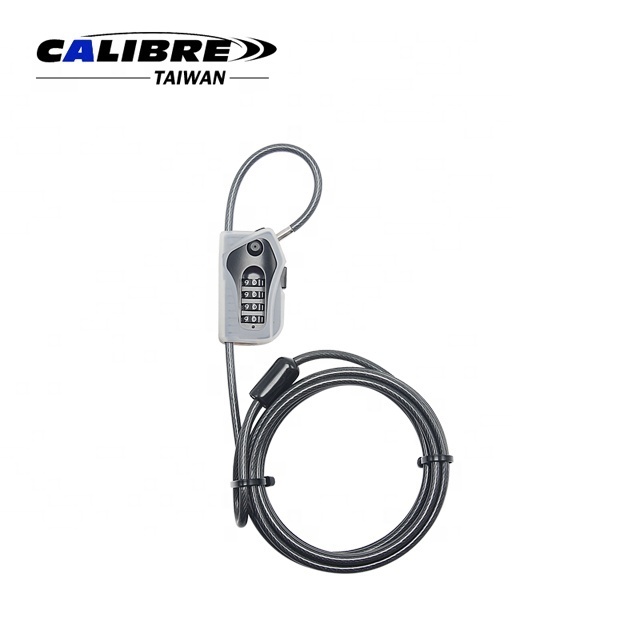 TAIWAN CALIBRE Versatile Noose Security Cable Lock with 4 Digits Resettable Combination Lock