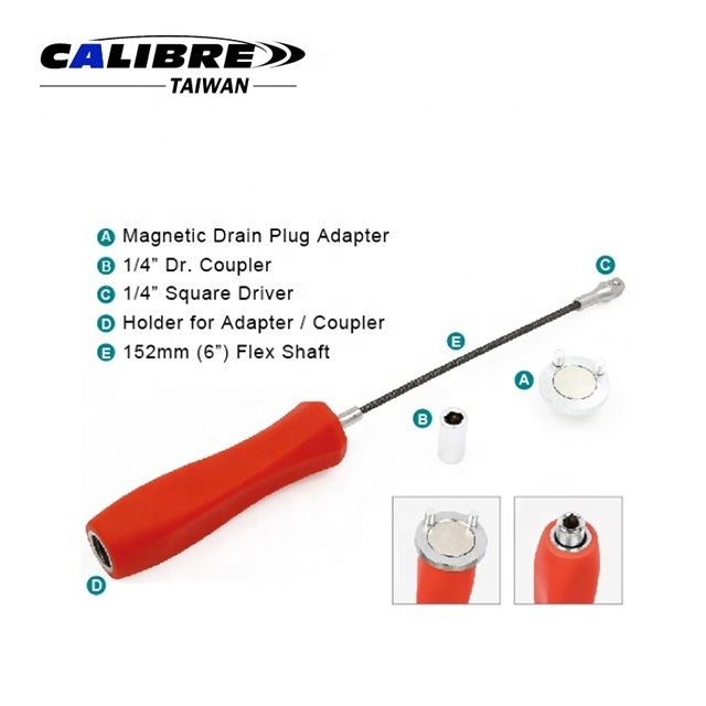 CALIBRE Magnetic Oil Drain Sump Plug Removal Tool with Hex Bit Magnet Adapter