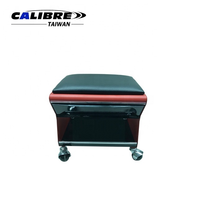 TAIWAN CALIBRE Rolling Mechanic Workshop Stool Creeper Seat with 1 Drawer