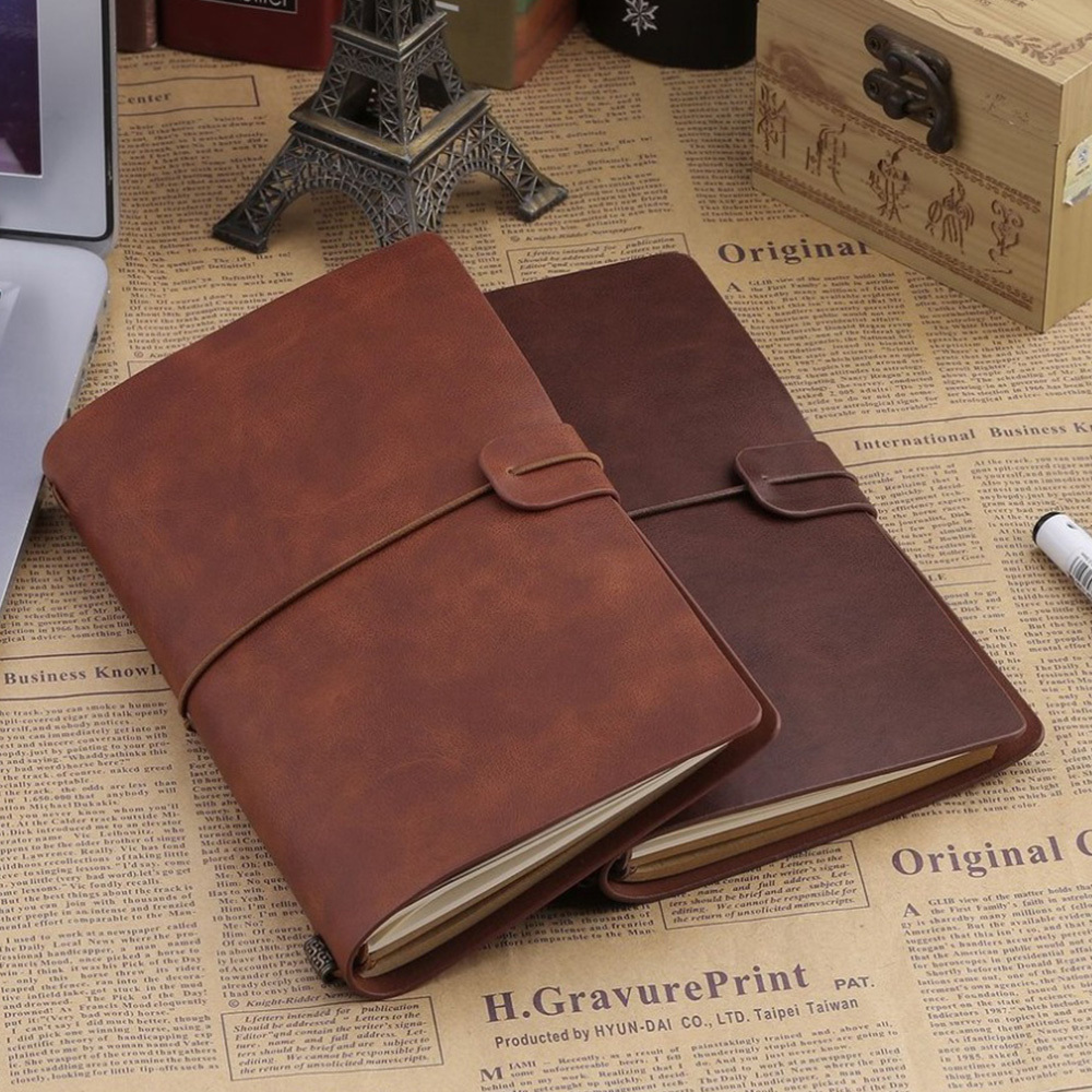 Hot Sale travel high quality Leather Diary Journal with pocket Notebook Vintage style Genuine Leather Notebook