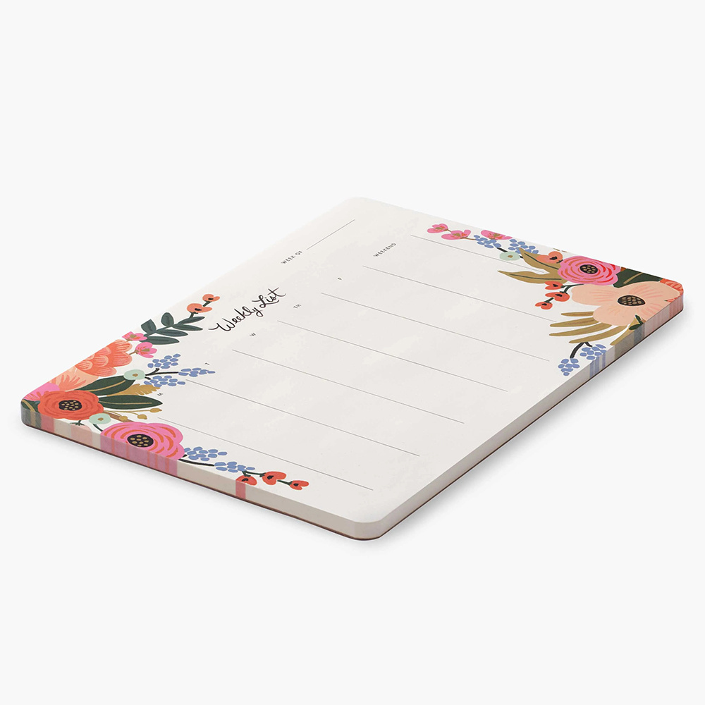 Custom Floral Printed A4 Paper Peel off Table Memo Notes Weekly Desk Pad Notepad Planner