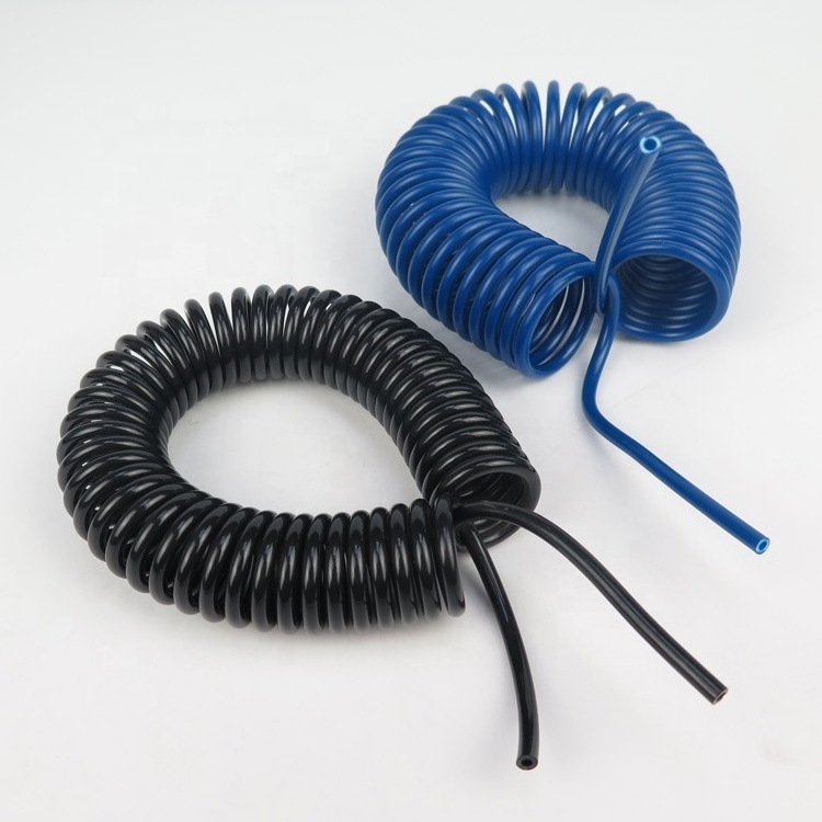 Air Brake Pneumatic Recoil Spiral Flexible Spring Coiled Watering Air Compressor Self Coiling Curly Hose Tube