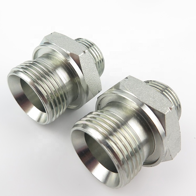 1CB Hydraulic Fitting China Factory Straight Double Male Thread Forged Hose Connectors