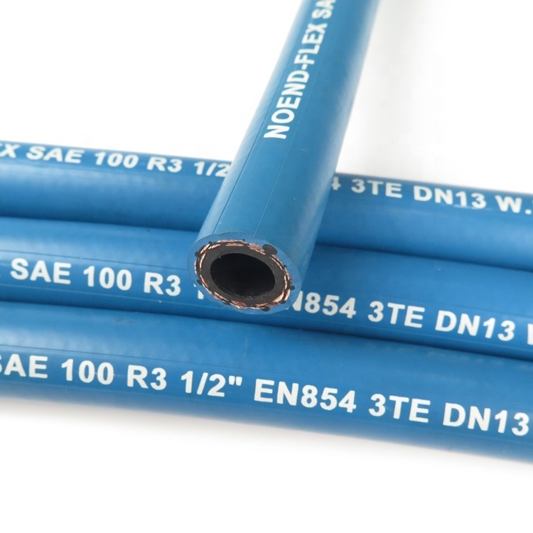 SAE 100 R3/EN 854 3TE Fiber Braided Reinforced Low Pressure Hydraulic Flexible Fuel Oil Rubber Hose