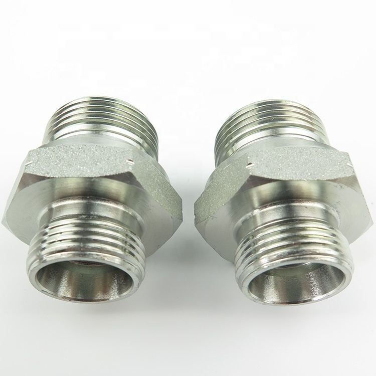 1CB Hydraulic Fitting China Factory Straight Double Male Thread Forged Hose Connectors