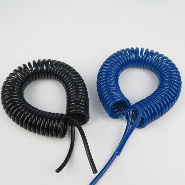 Air Brake Pneumatic Recoil Spiral Flexible Spring Coiled Watering Air Compressor Self Coiling Curly Hose Tube