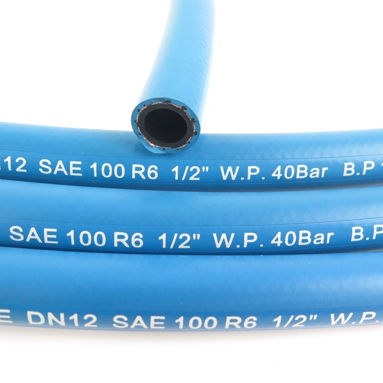 SAE100 R6 EN854 1TE Pushlok 1/4 Inch One High Resistance Textile Braids Rubber Hose